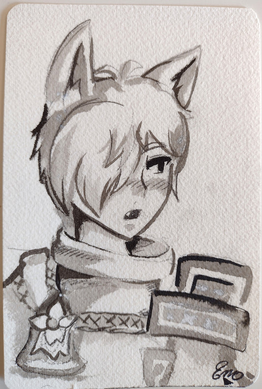 Original Fubuki Ink Drawing