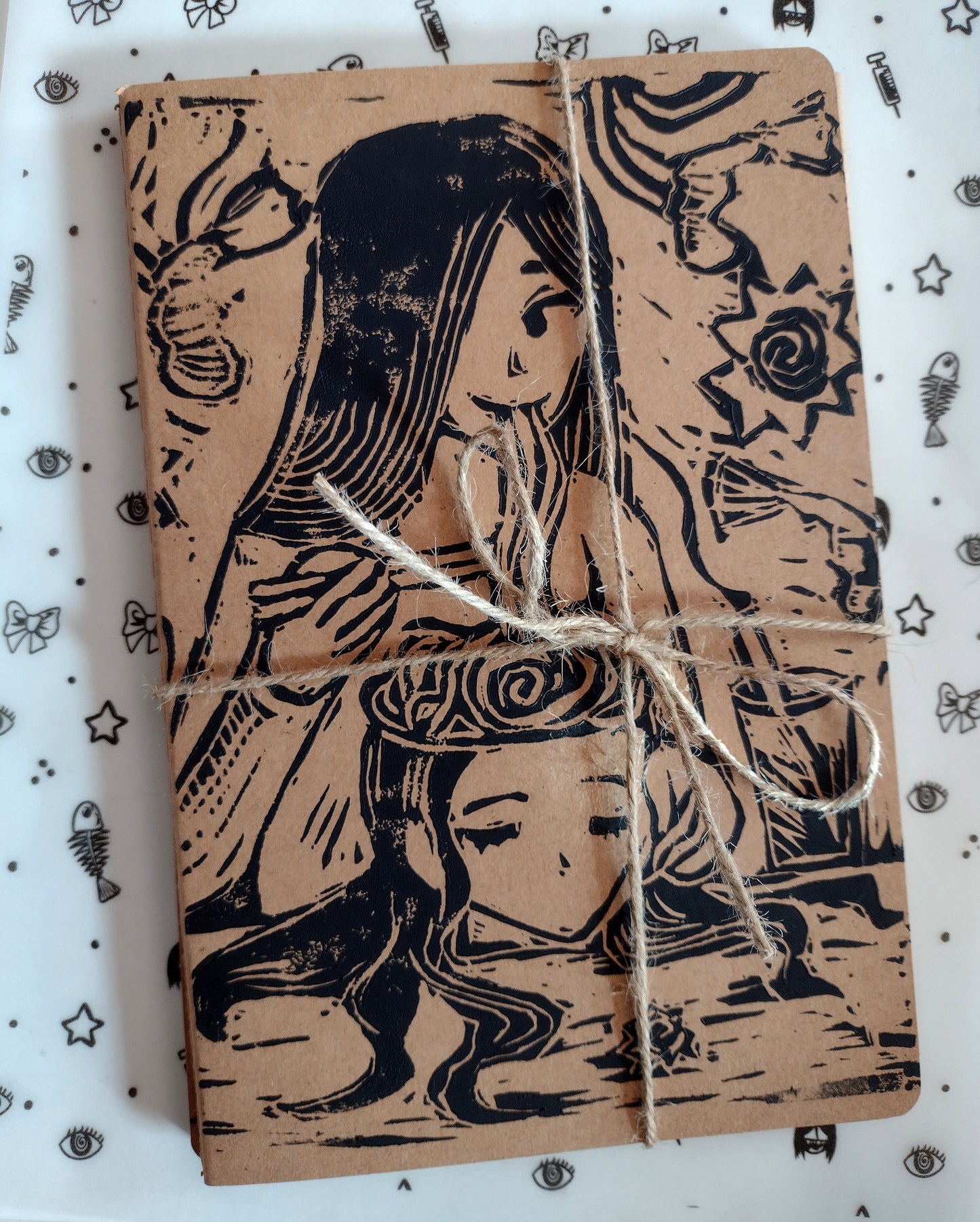 Linocut Notebook Set - Ramen Head