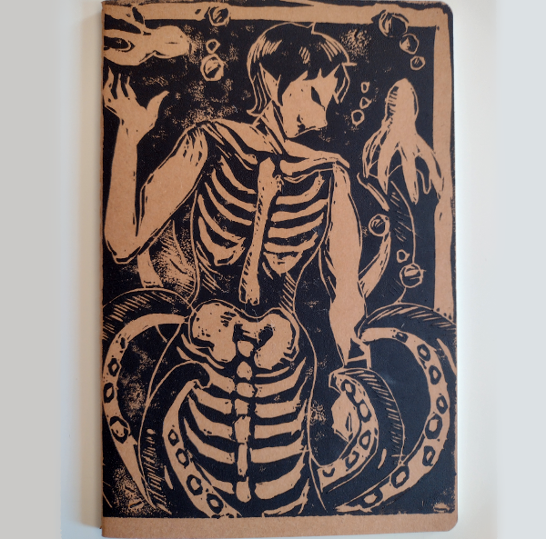 Linocut Notebook Set - Creepy Tentacles